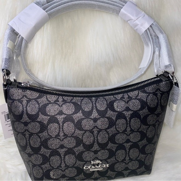Coach 🩶🖤🩶 signature purse New - Picture 2 of 16